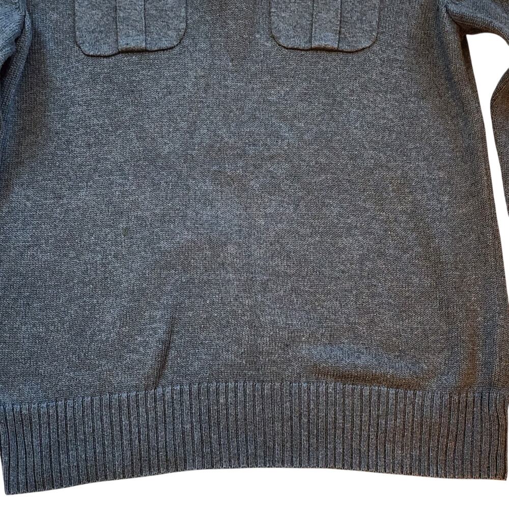 Apt 9 Womens Pullover Tunic Sweater Size S Gray 1/4 Zip Mock Neck Pockets - Picture 6 of 13